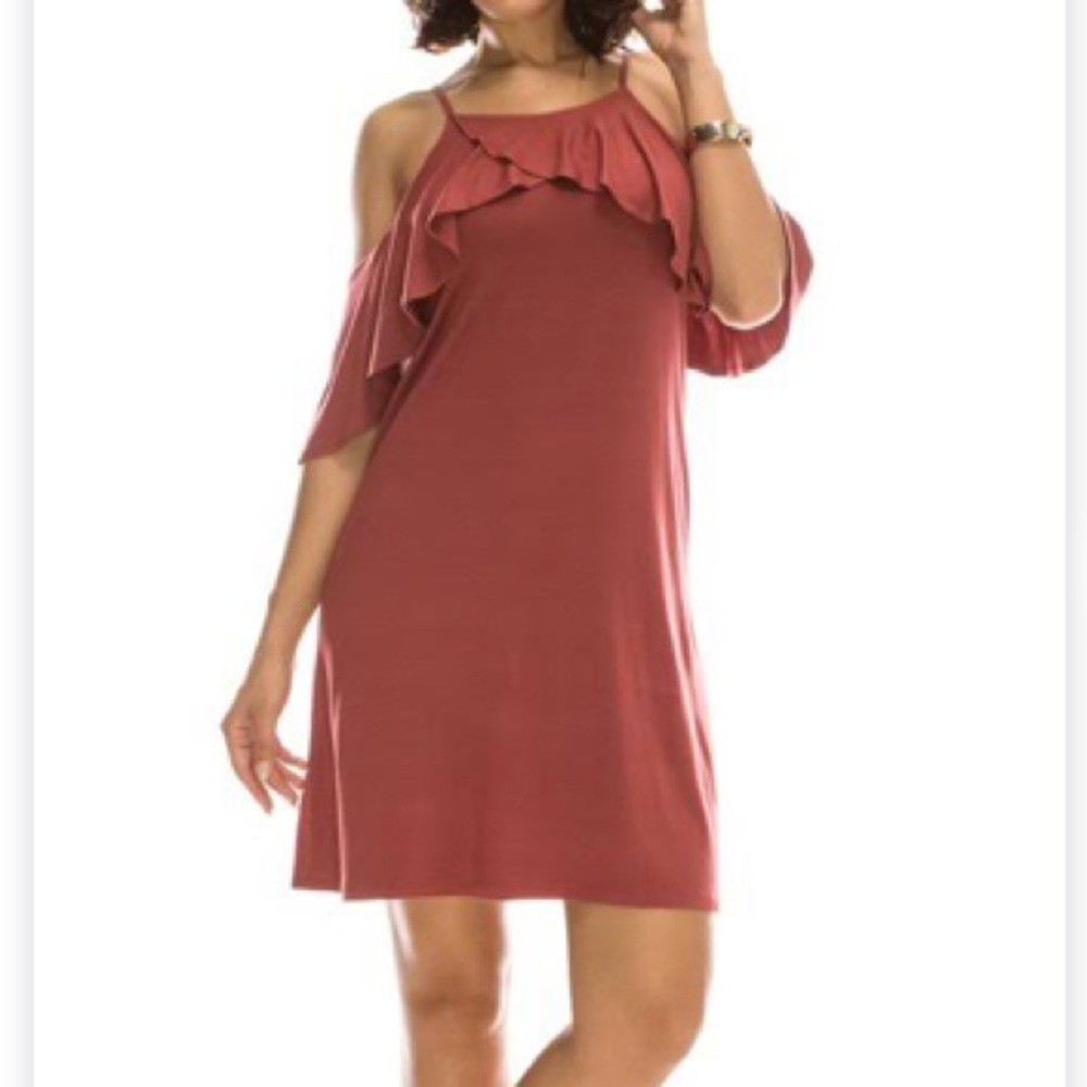 Pink off the shoulder dress